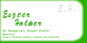 eszter holper business card